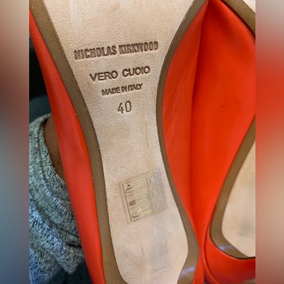 Gorgeous Orange NICHOLAS KIRKWOOD Pump SZ 10 👠👠🔥🔥🔥 - Picture 14 of 14